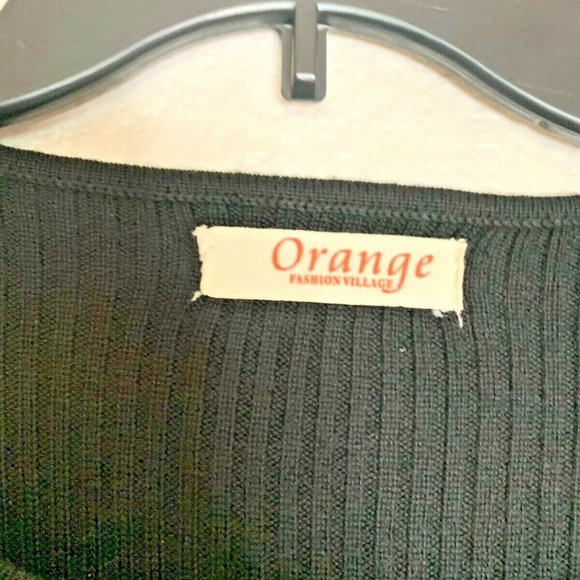 Orange Fashion Village Womens One Size Oversized Sweater Poncho jacket Gray Blac - Picture 3 of 4